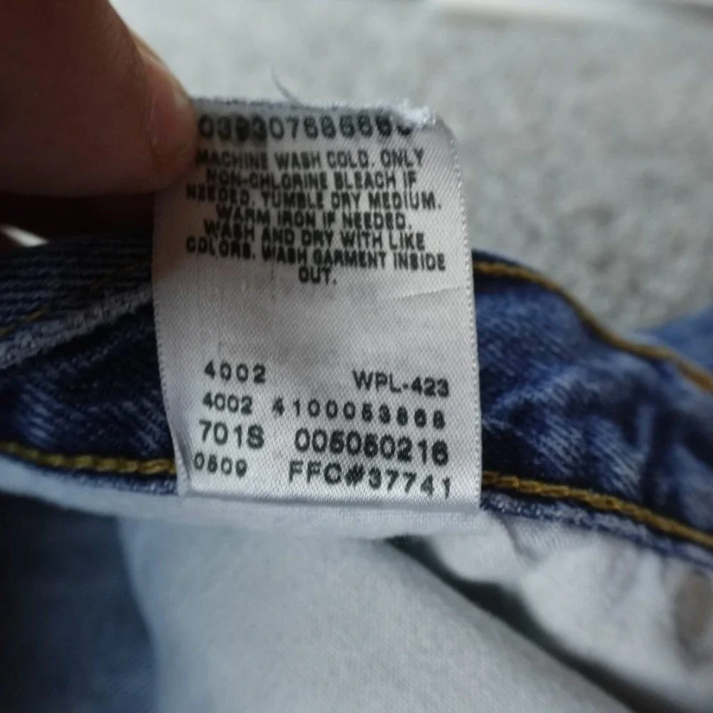 Levis Jeans Mens 36X34 Dark Blue Denim‎ Pants 505 Regular Fit Straight Leg Y2K